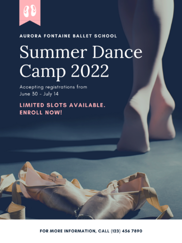 How to get a template for a dance school camp flyer & how to print off copies