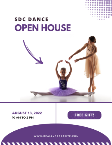 Dance Studio Open House Flyer Template - Dance Teacher Finder